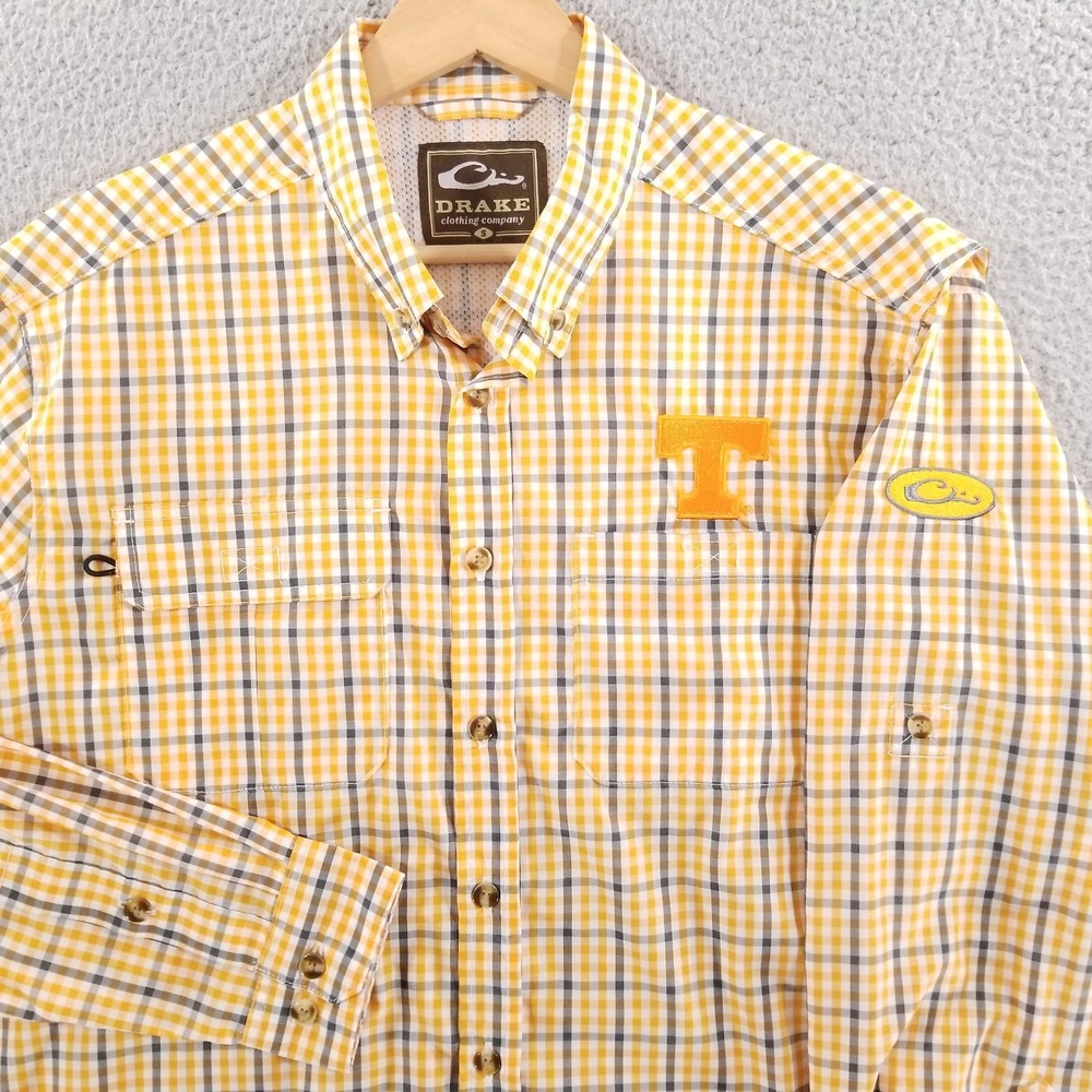Tennessee Volunteers Shirt Men Small Drake Fishing Vented Outdoor Waterfowl Vols